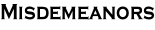 Misdemeanors